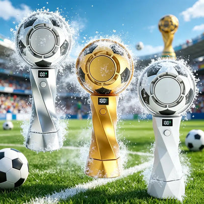 2026 Fodbold Håndholdt Køleventilator – Bærbar Turbo Genopladelig Mini Ventilato