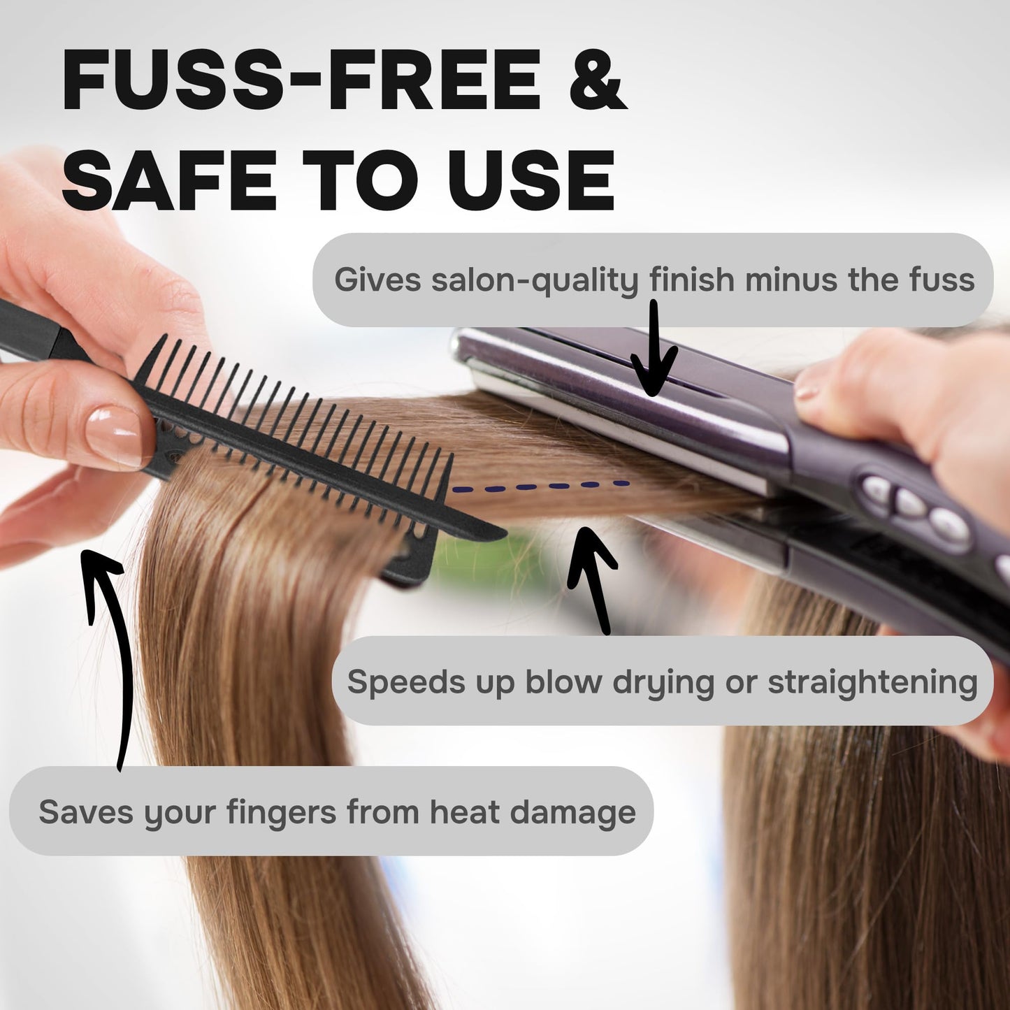 🎁 Hårkam för uträtning av hår