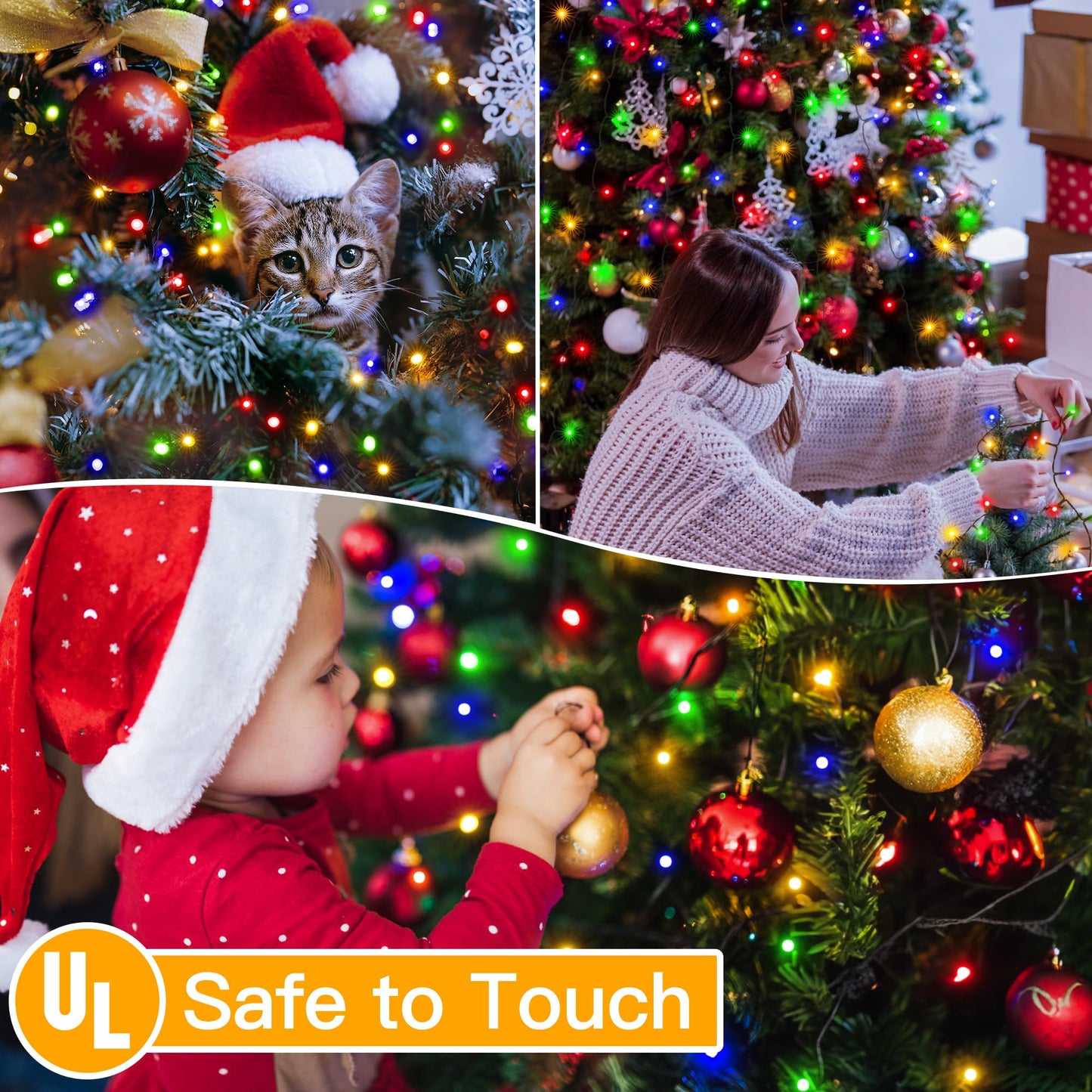 🎄Förköp under julen, spara 49%🔥Vattentäta julgransljus med vattenfall och ring