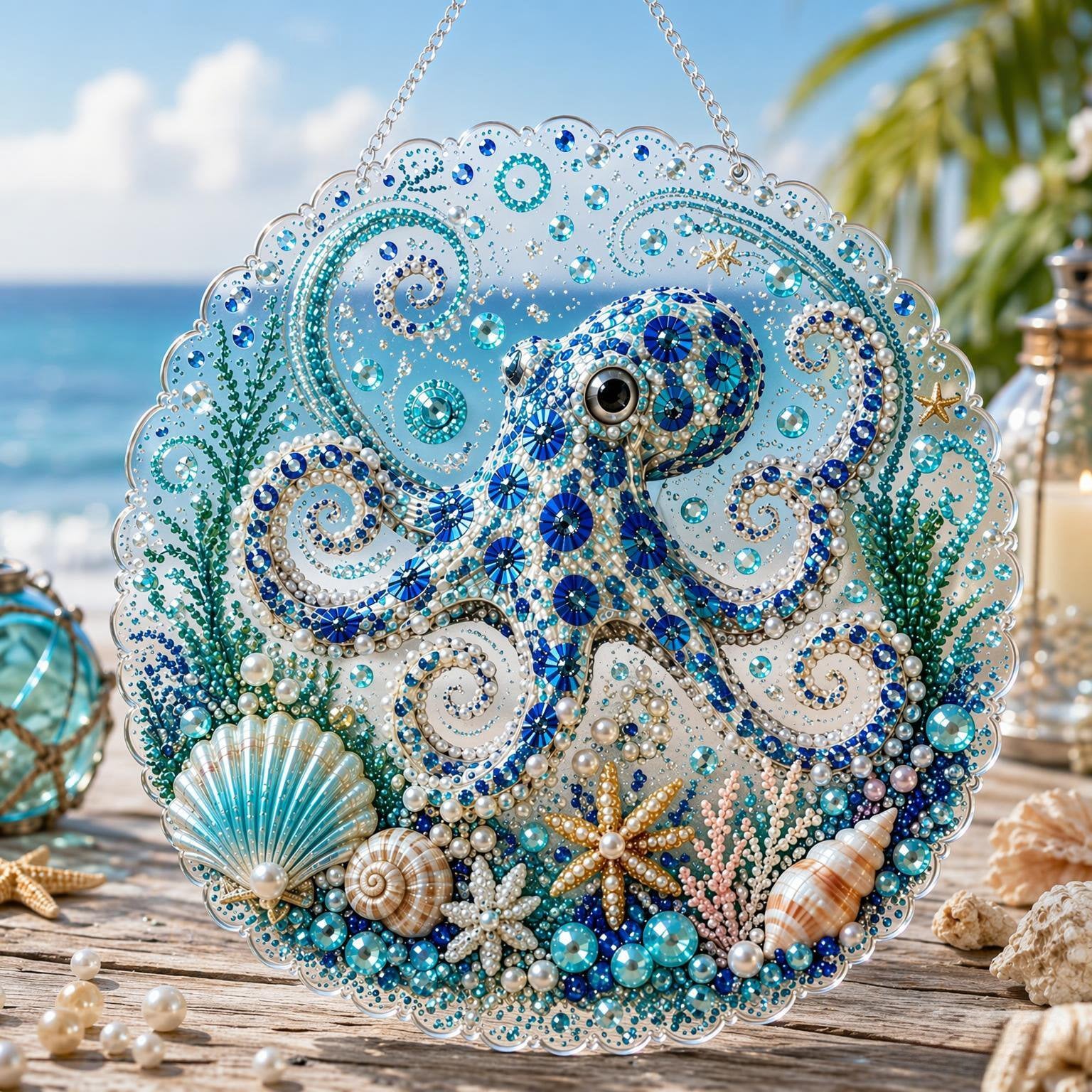 🔥 🌊✨Ocean Pearl Art DIY Hanging Ornament Kit