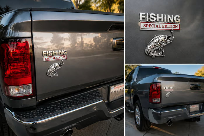 🎣 Fishing Special Edition™ Premium 3D-metalkøretøjsemblem