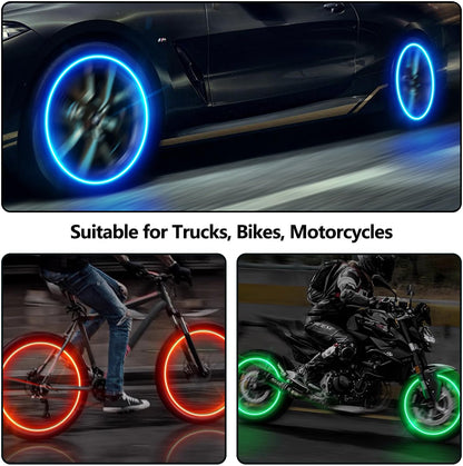 Lysande Night Rider-ventilkåpor