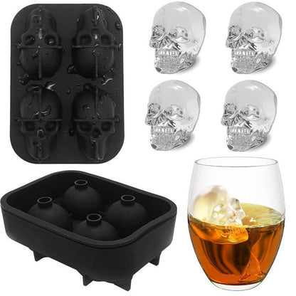 🔥Køb 2 få 1 gratis💀DIY silikone kranie isterningbakke – Kæmpe langsomt smeltende kranie til whisky og cocktails – Fødevaregodkendt og multifunktionel form 🥃