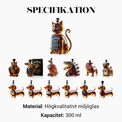 Kreativ hundformad whiskyflaska