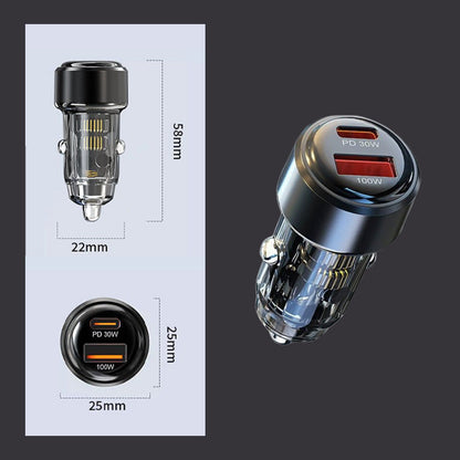 30W dubbla snabbladdningsportar för bilen – Smidig laddning på språng 🚗⚡