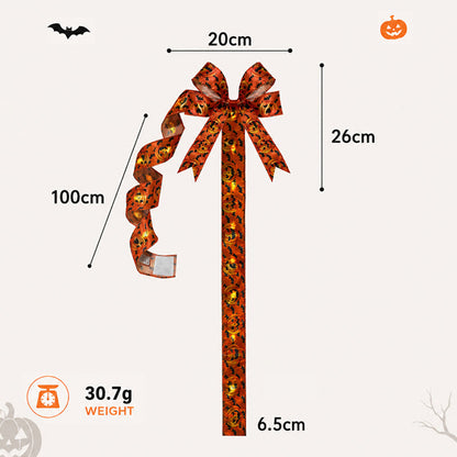 🎃Halloween skabssløjfe dekoration - sjov græskar båndkrans til køkkenskab