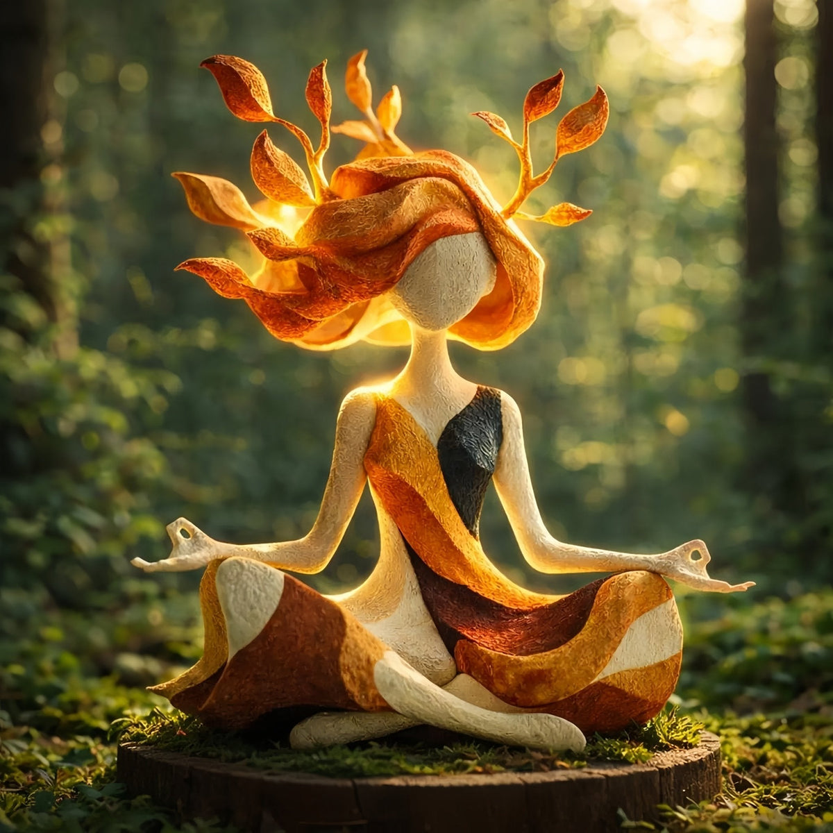 🧘 Skulptur til fredfyldt meditation | Fredfyldt boligindretningspynt