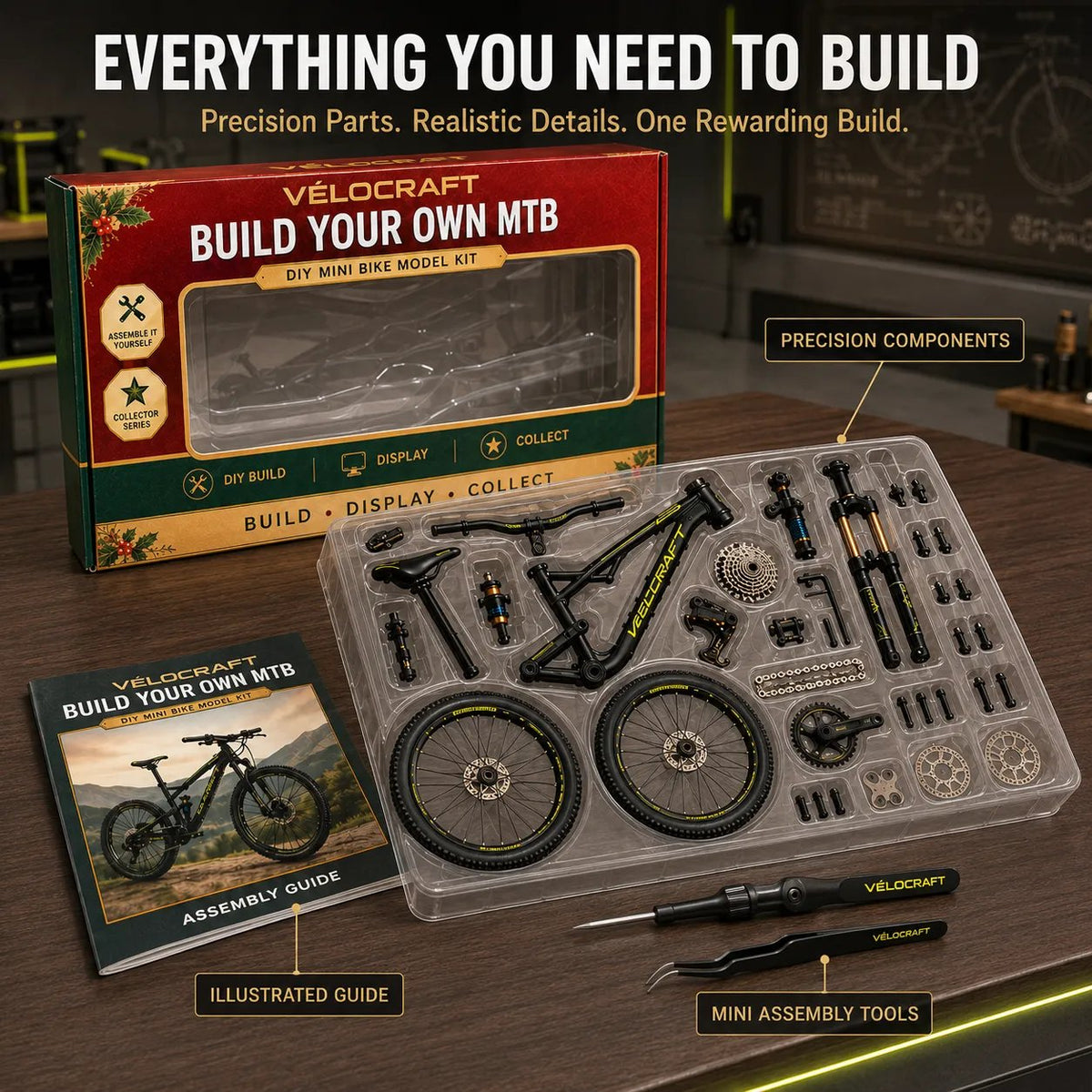 🚲Gør-det-selv-modelkit til mountainbike – Byg, udstil og saml
