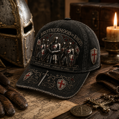 ⚔️ Bound By Honor Forged In Steel – Knights Templar Cap – fairyja