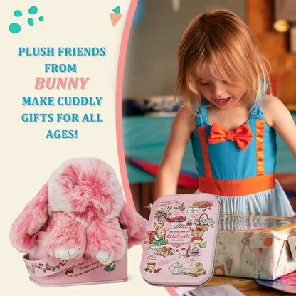 🎁Sista dagen 50% RABATT🐰Mjuk handgjord fluffig kanin-pompomnyckelring med designad plåtask