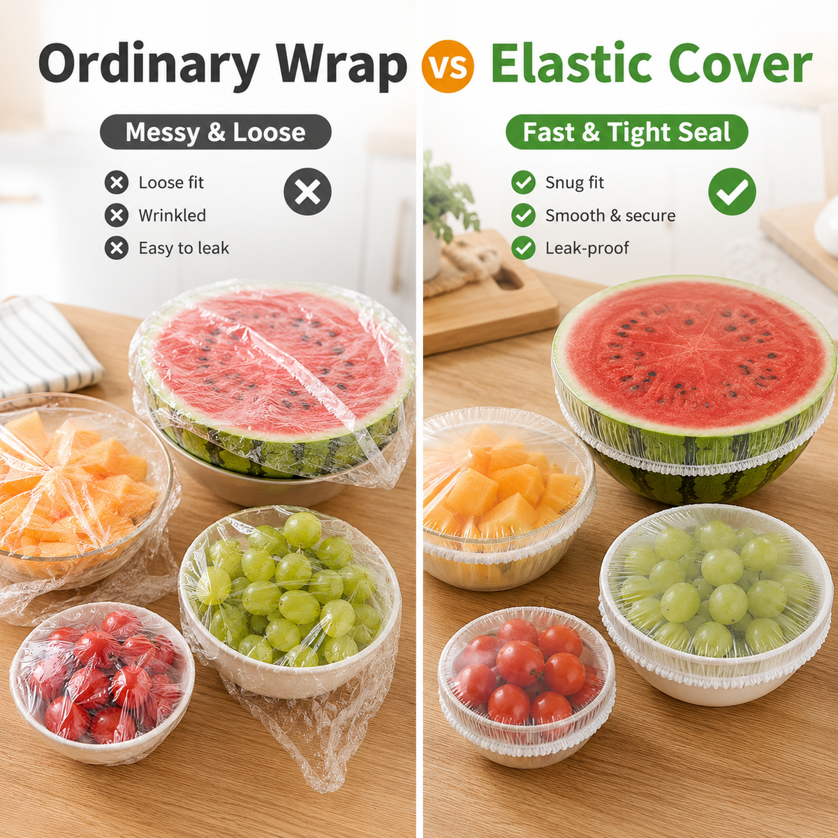 🔥Engangs strækbare madovertræk til skåle og tallerkene