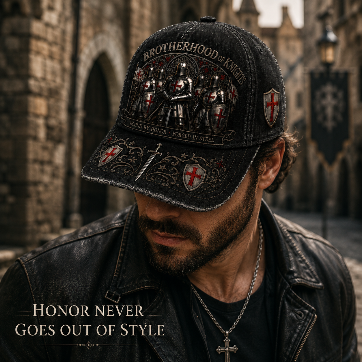 ⚔️ Bound By Honor Forged In Steel – Knights Templar Cap – fairyja