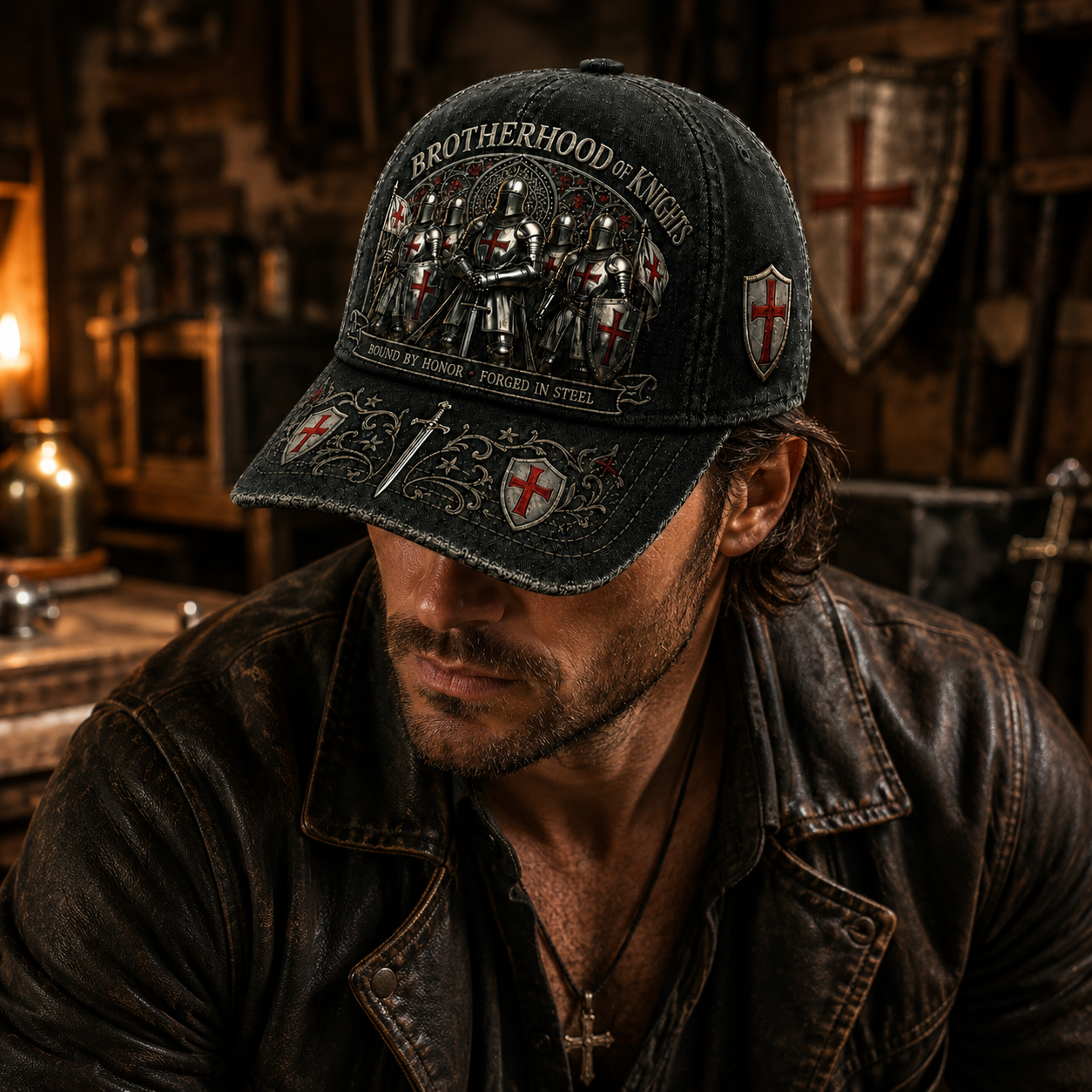 ⚔️ Bound By Honor Forged In Steel – Knights Templar Cap – fairyja