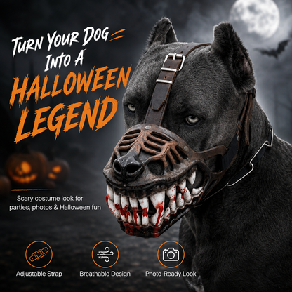 🐺 Halloween Monster Hundekostume Mundkurv – Uhyggeligt Latex Kæledyrsfesttilbehør🐺