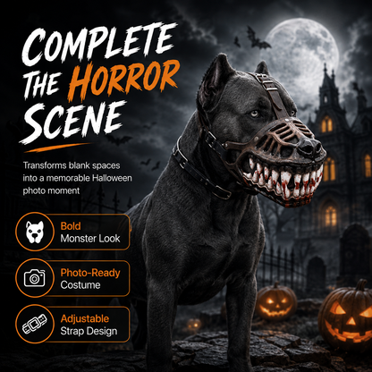 🐺 Halloween Monster Hundekostume Mundkurv – Uhyggeligt Latex Kæledyrsfesttilbehør🐺