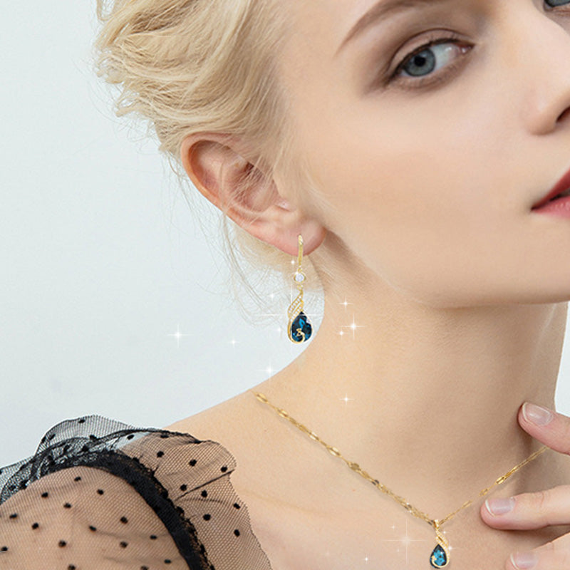 🦚  Phoenix Øreringe – Forgyldt & AAA Zirkoner – Elegant påfugledesign & Letvægtskomfort 💎