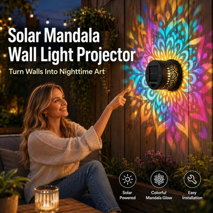 💡🔥Solcelledrevet mandala-projektor🎁