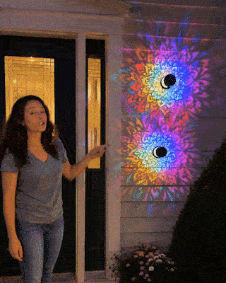 💡🔥Solcelledrevet mandala-projektor🎁