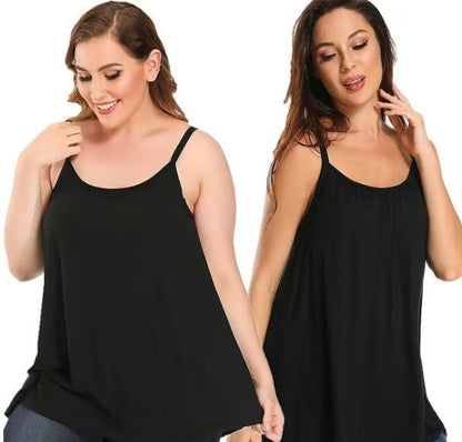 Lös Passform Tanktop med Inbyggd BH