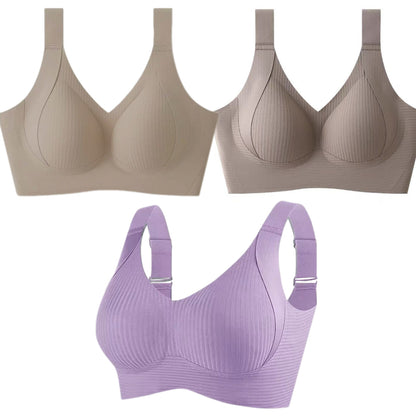 🔥Ribbad justerbar BH utan bygel för kvinnor