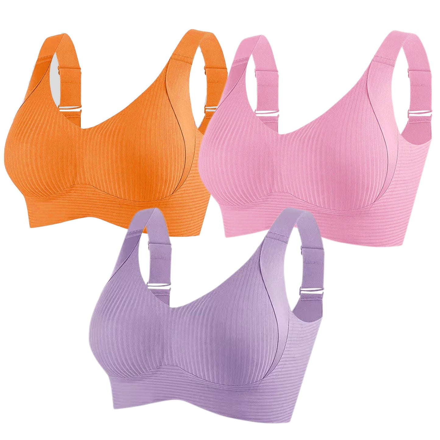 🔥Ribbad justerbar BH utan bygel för kvinnor