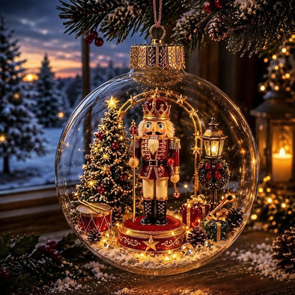 🎄Glødende jule-diorama pynt – En lille vinterverden i din håndflade👼