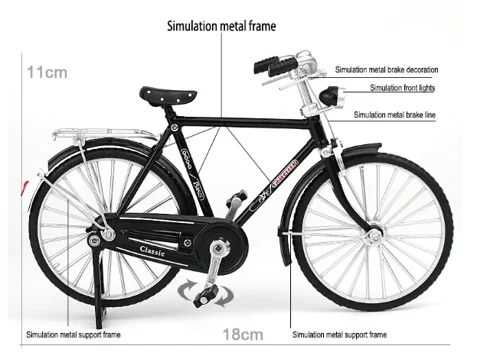 DIY Cykelmodellbyggsats - Detaljerad Skalmodell med Verktyg för Byggande och Utställning 🚴‍♂️🎁
