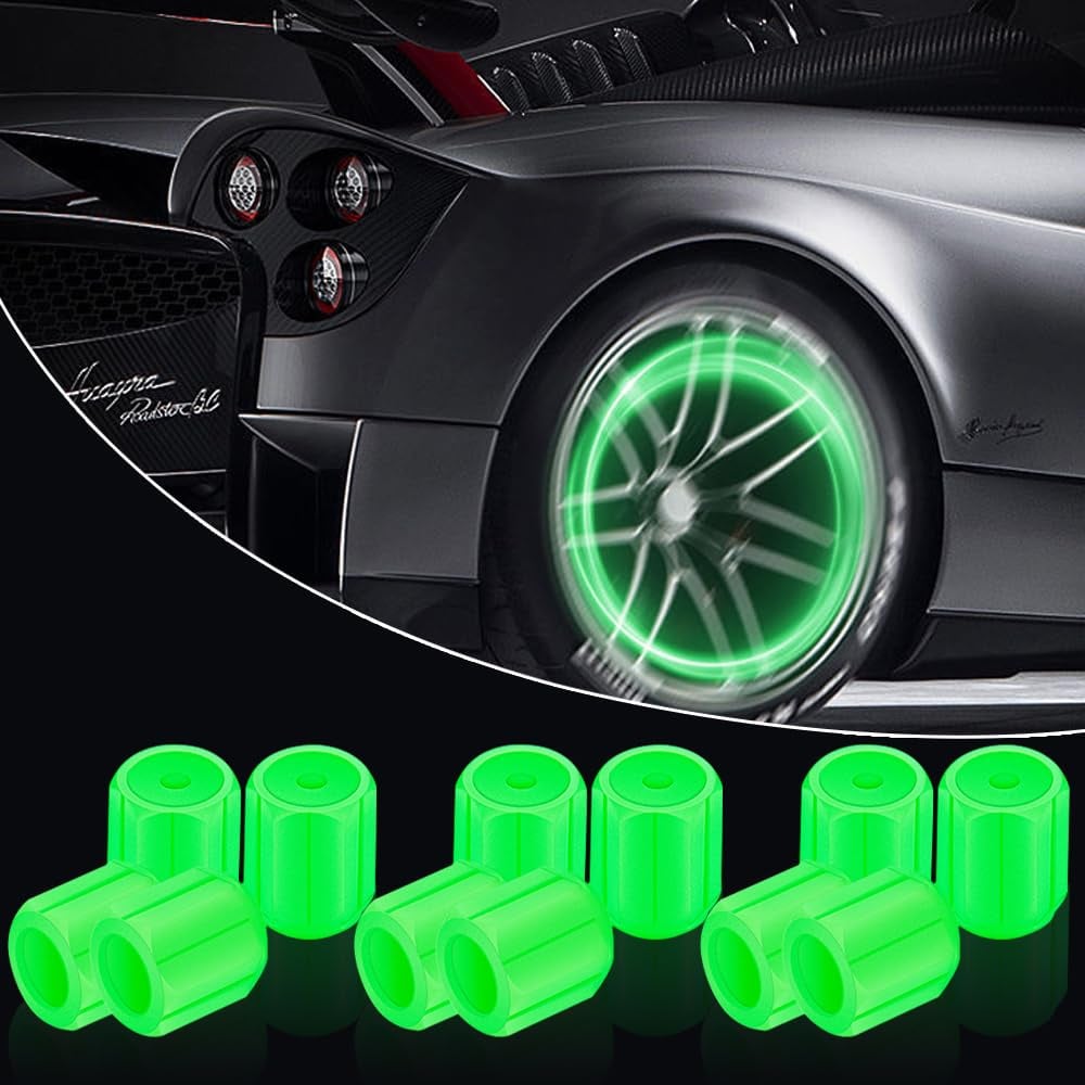 Lysande Night Rider-ventilkåpor