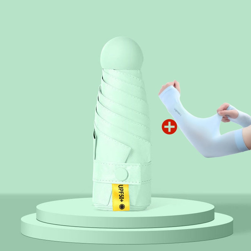 ☀️Bærbar kapselparaply med dobbelt formål