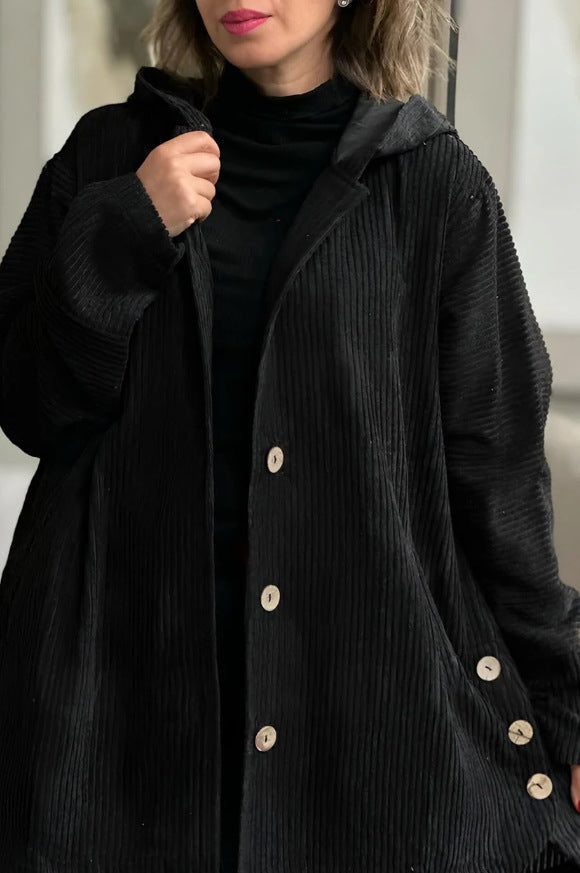 🧥 Årets Eksklusive Fløjlsjakke 2026 🍂 – Luksuriøs Corduroy Overshirt Med Hætte