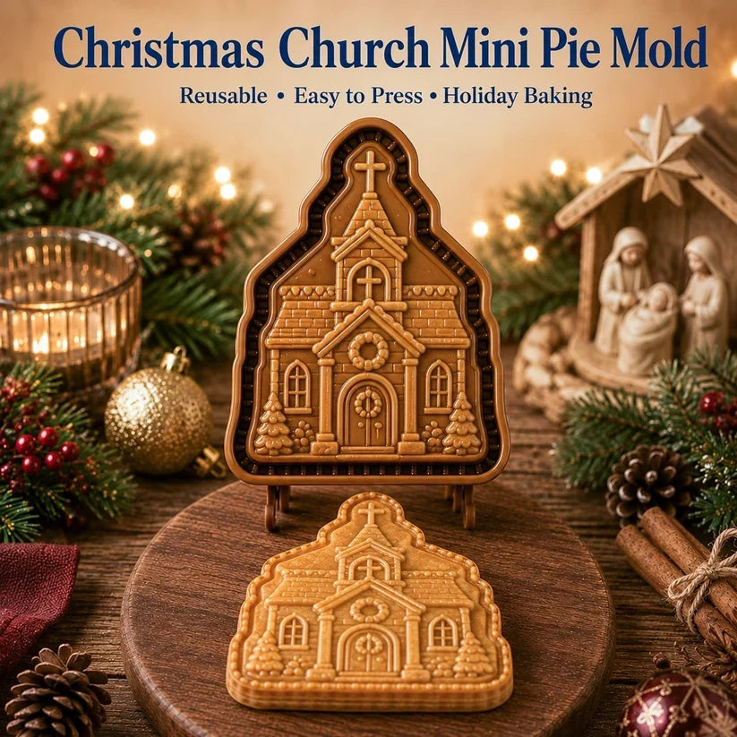 ✝️ Faith & Nativity-kollektion af mini-tærteforme til jul | Genanvendelige prægede forme til at forme detaljerede tærter med den bedende Jesus, krybbestallen og meget mere🥧✨