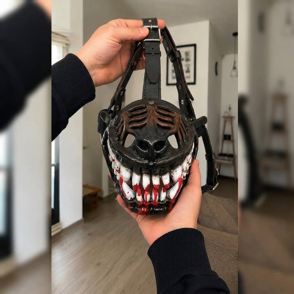 🐺 Halloween Monster Hundekostume Mundkurv – Uhyggeligt Latex Kæledyrsfesttilbehør🐺