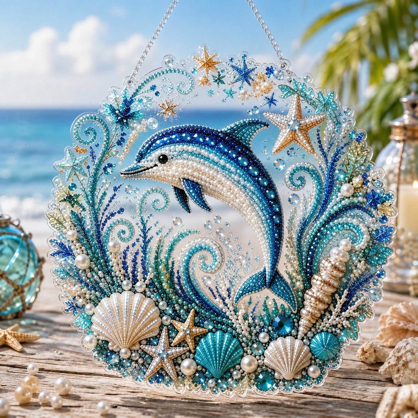 🔥 🌊✨Ocean Pearl Art DIY Hanging Ornament Kit