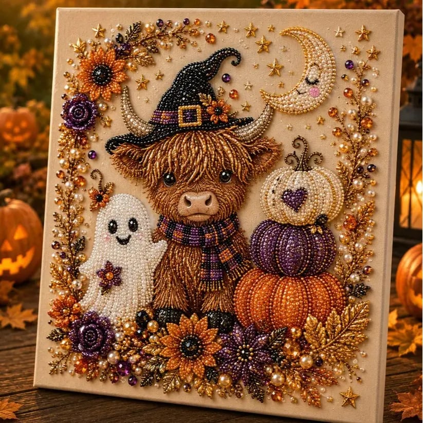👻🎃3D Pearl Art Halloween DIY Kit – Spooky Diamond Painting, All-in-One Supplies