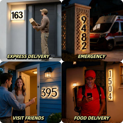 Lighted House Numbers for Outside