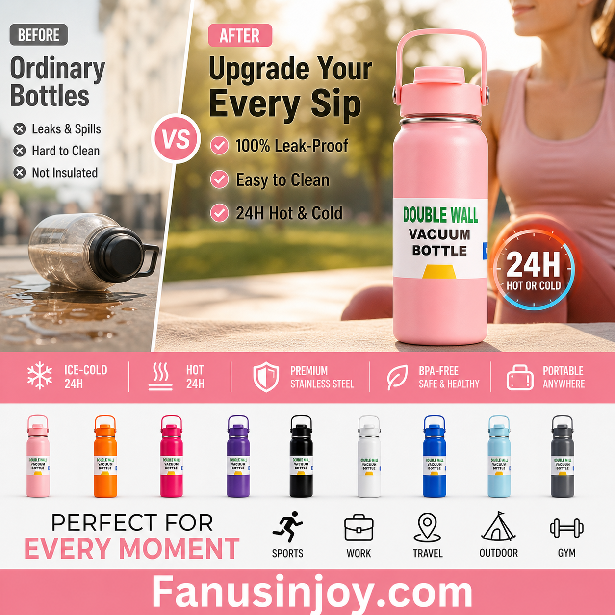 🥳2026 HOT SALE🥳💞50K+ SOLD!🎒🫖 50% OFF! Stainless Steel Vacuum Tumbler – – betifull