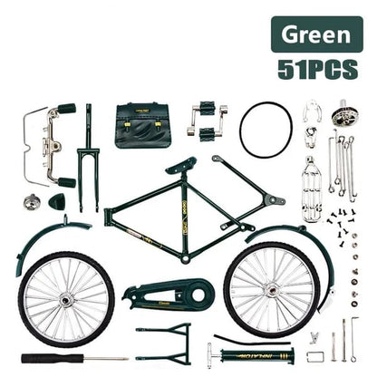 DIY Cykelmodellbyggsats - Detaljerad Skalmodell med Verktyg för Byggande och Utställning 🚴‍♂️🎁