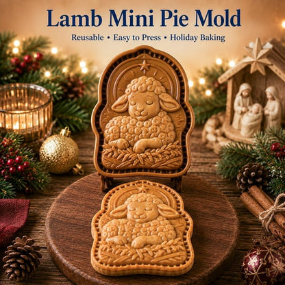 ✝️ Faith & Nativity-kollektion af mini-tærteforme til jul | Genanvendelige prægede forme til at forme detaljerede tærter med den bedende Jesus, krybbestallen og meget mere🥧✨