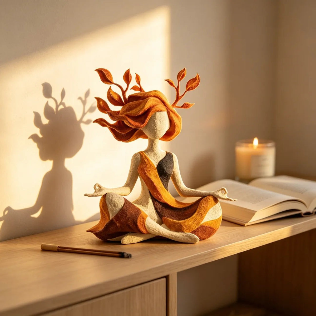 🧘 Skulptur til fredfyldt meditation | Fredfyldt boligindretningspynt
