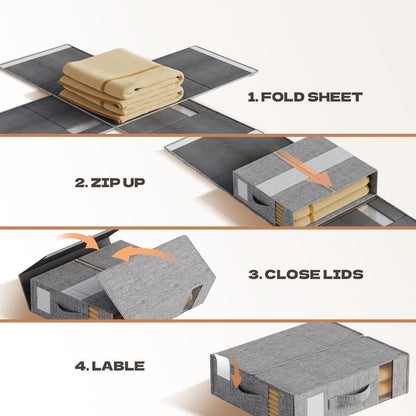Multifunktionella förvaringspåsar Dammtät förvaringslåda för sängkläder, täcken och filtar