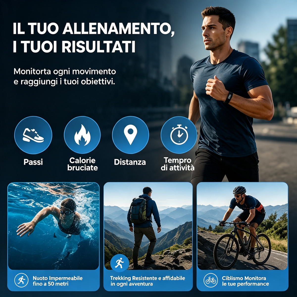 ⌚ 🏋️ SmartSense Smartband – Overvågning af fysisk aktivitet, puls og skridttæller – Ideel til fysisk aktivitet og sundhed i hverdagen