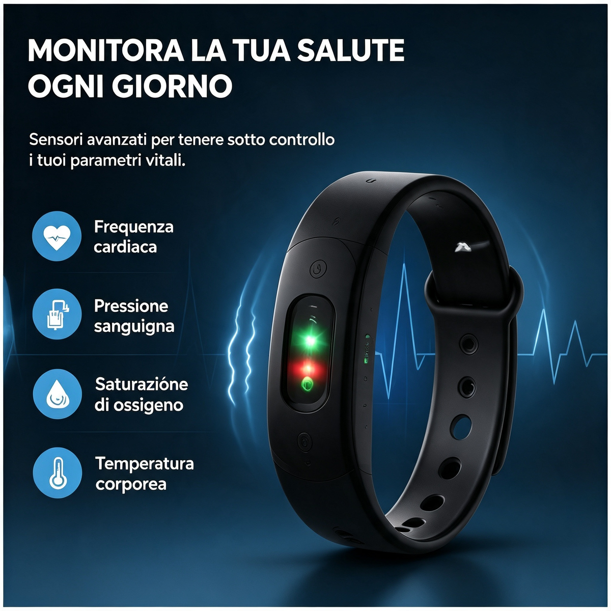⌚ 🏋️ SmartSense Smartband – Overvågning af fysisk aktivitet, puls og skridttæller – Ideel til fysisk aktivitet og sundhed i hverdagen