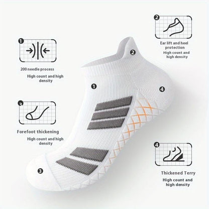 🧦Unisex No-Show-strumpor – Halkfria, andningsbara och perfekta för sport