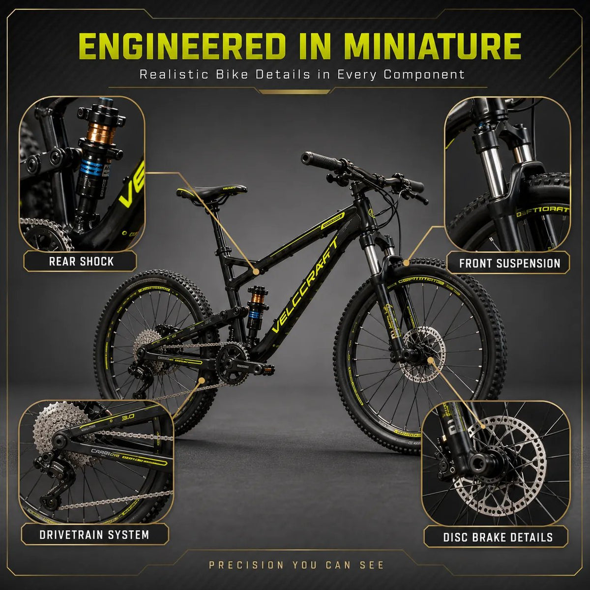🚲Gør-det-selv-modelkit til mountainbike – Byg, udstil og saml