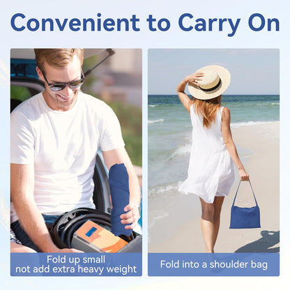 🌊Sun Lounger Handduk i väska med förvaringsfickor🌞