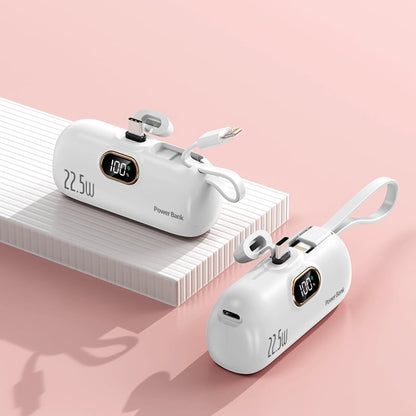 🔋👍5000mAh Mini Bærbar Oplader Powerbank til Telefon✨