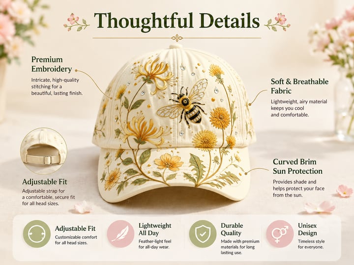 🌸🌿 Garden Morning Cap🔥