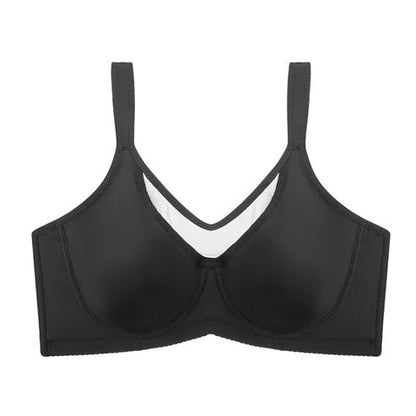 Elegant, gennemsigtig, heldækkende plus size-bh til kvinde