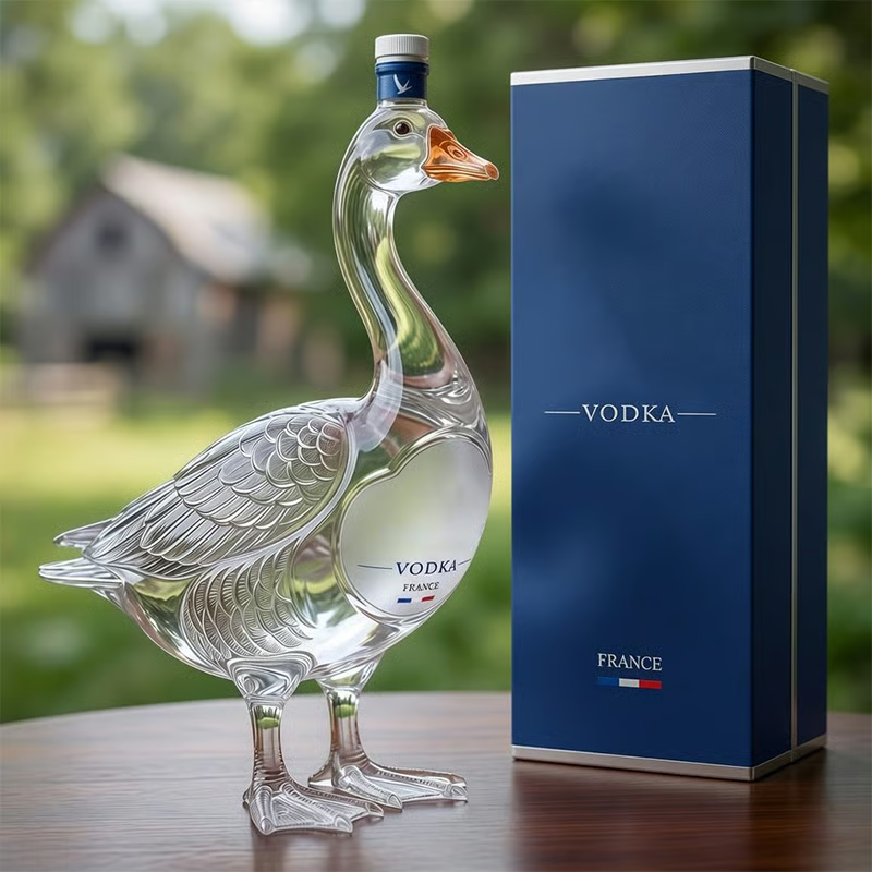 Vodka 3D-skulptureret gåseflaske