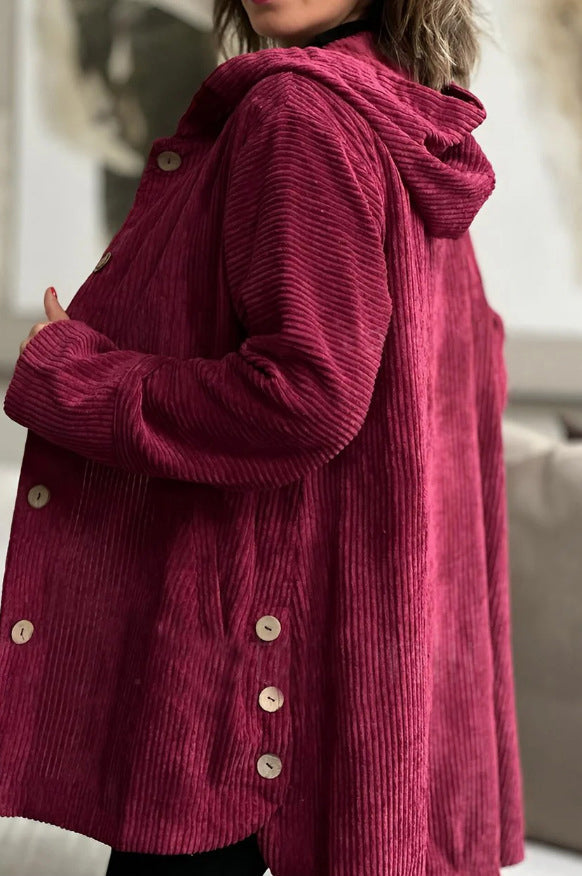 🧥 Årets Eksklusive Fløjlsjakke 2026 🍂 – Luksuriøs Corduroy Overshirt Med Hætte